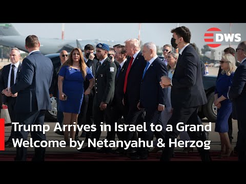TRUMP'S FULL ARRIVAL: President Trump Arrives in Israel, Welcomed by Netanyahu & Herzog | AC1B