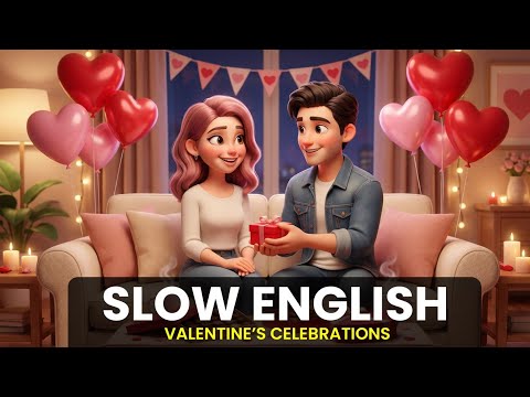 Valentine's Day Celebration | English conversation practice | How to Learn English | Slow English
