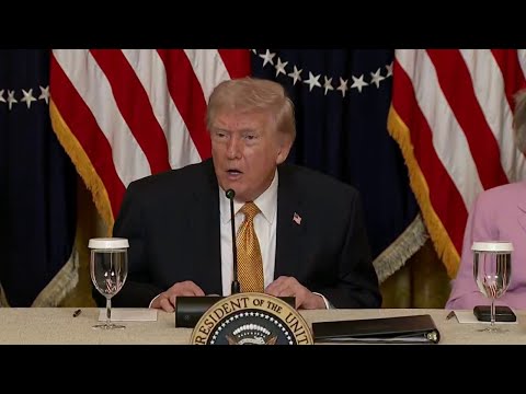 President Trump speaks about war with Iran