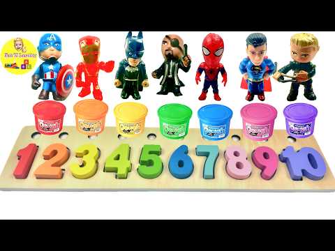Superhero Playdough Numbers 1-10 | Create, Count and learn Numbers for Toddlers and Preschoolers