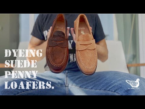 Suede Penny Loafers… Transformed! w/ Saphir Teinture Francaise