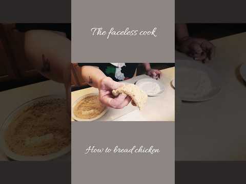 How to bread chicken.
