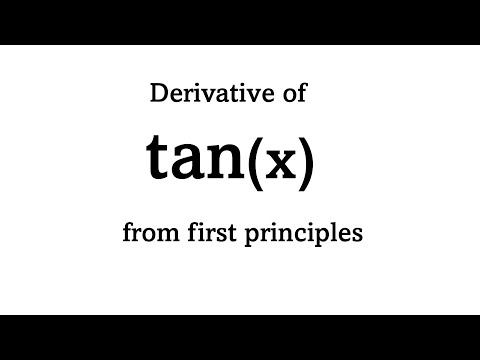 Derivative of tan(x) from first principles (definition)