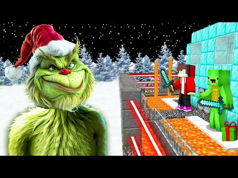 GRINCH vs Security House in Minecraft Maizen JJ and Mikey Challenge