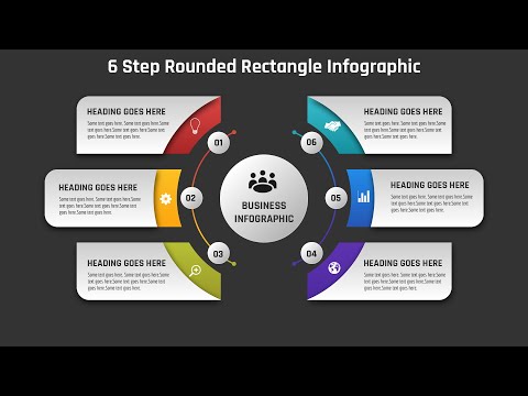 5.Adobe Illustrator Design - 6 Step ROUNDED Rectangle Infographic