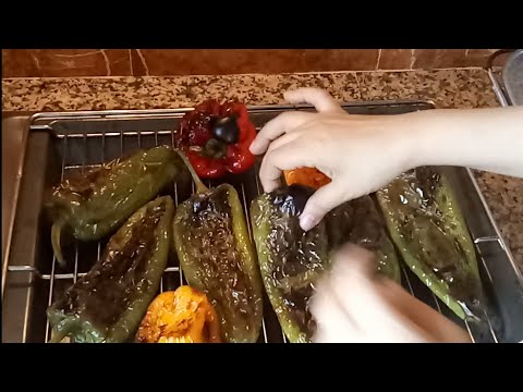 فلفلة مشوية في الفرن مع طريقة ترقيدها والإحتفاظ بها لمدة طويلة😊😊😍😍👍👍