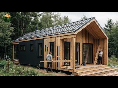 From Ground to Roof: A Couple’s Full Wooden House Construction