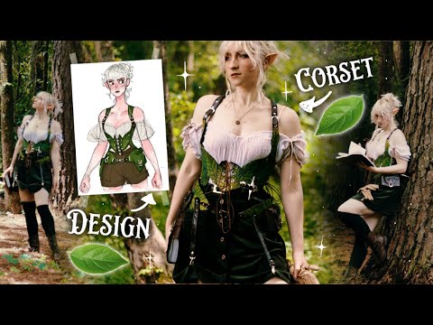 I made a LEAF corset 🌿 (for forest adventuring purposes)