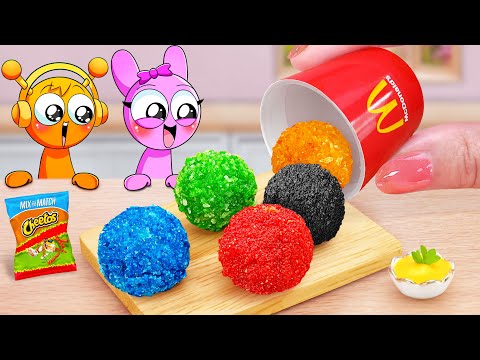 Tasty Fast Food 💖 Delicious Miniature Fried Chicken Meatball Recipe with Snack 💥 Mina Mini Kitchen