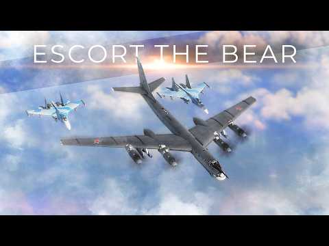 Russian Strike Mission Near The Border | SU-27 Flanker | TU-95 Bear | DCS World