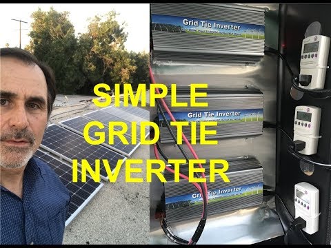 How to Install a Simple Grid Tie 1000 watt Amazon Inverter Solar System -1800 watts for $1800- James