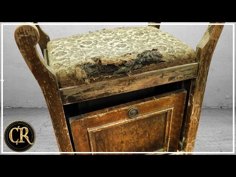 Victorianischer Klavierhocker Restauration