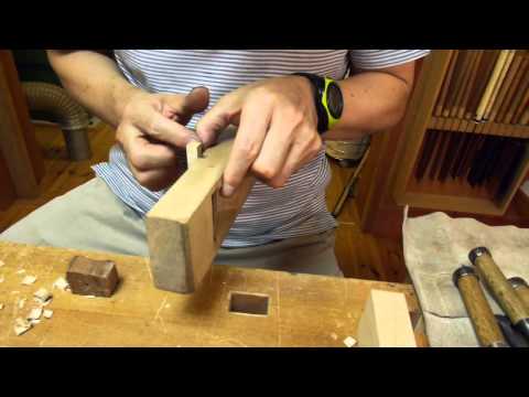 鉋台のセッティングとメンテナンス 6/6 (刃口を埋める Fill the mouth of the blade)