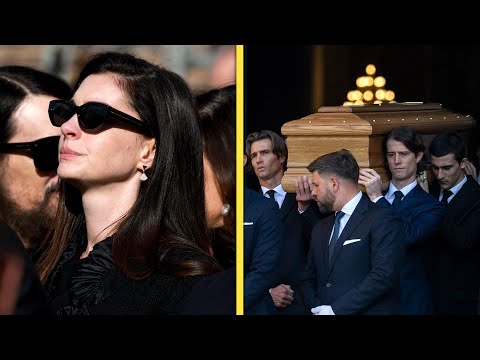 Valentino's Funeral: Anne Hathaway and More Stars Pay Chic Tribute to the Fashion Icon