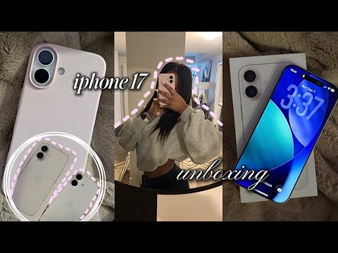 UNBOXING the brand NEW IPHONE 17 💕| unboxing, setup, customization, etc…