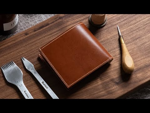 Making a Bifold wallet / 최고급 소가죽으로 반지갑 만들기
