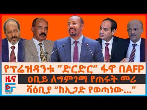 የፕሬዝዳንቱ “ድርድር” ፋኖ በAFP፣ ዐቢይ ለግምገማ የጠሩት መሪ፣ ሻዕቢያ “ከኢጋድ የወጣነው…”፣ የአዲስአበባና ካይሮ እንግዶች፣ የስብሰባ ማዕበል| EF