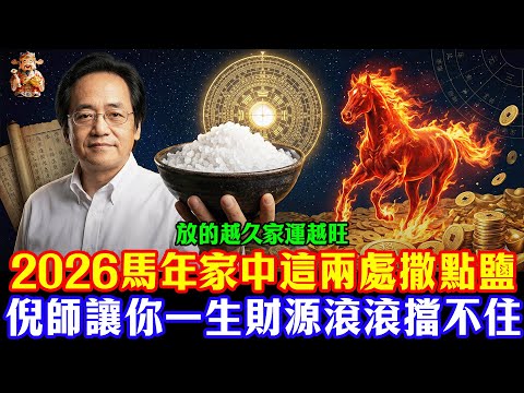 倪海廈公開招財秘術：99%的人都用錯了！「鹽」不是吃的，是拿來改運的！馬年放家裡這2處，7天逆轉磁場、濕氣全消、財庫爆滿！#養生 #倪海廈 #漏財#倪海廈 #改運 #漏財 #粗鹽 #風水 #磁場
