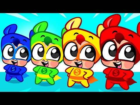 Rainbow Superhero Team 🌈🦸🏻🦹🏼‍♀️ SUBSCRIBE for Funny Kids Songs And Nursery Rhymes♥️