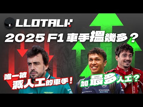 [F1 懶人包] 2025 F1車手賺多少？ | 七冠王年賺一億 ! | Alonso 被 Aston Martin 減人工 ?  (廣東話/正體中文字幕)