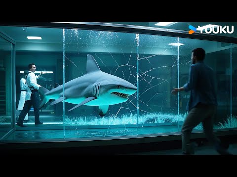 The shark broke through the glass and flooded the laboratory! | Land Shark | YOUKU MONSTER MOVIE