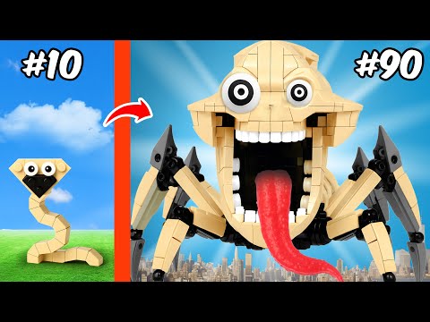 I Built the Evolution of LEGO Hungry Worm 🐛 | FUNZ Bricks