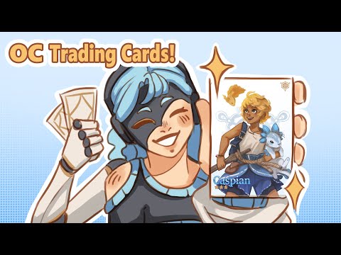 Drawing My Characters as Trading Cards!