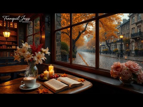 Rainy Day Coffee Shop Atmosphere 🍂 Soothing Autumn Jazz Piano Music For Relax & Stress Relief #9