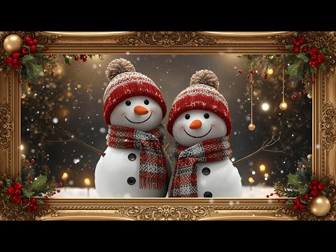 ❄️ Christmas Snowman Couple Art TV Live | Cozy Winter Ambience | Holiday Decor in 4K UHD 🎄✨