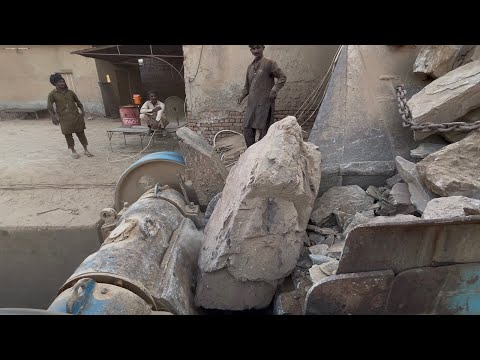 “Unstoppable Rock Crusher: Smashing Giant Stones with Brutal Force #stonecrusher 