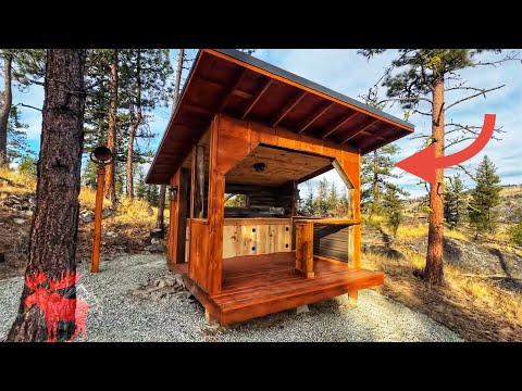 TIMELAPSE: Building a Cool Outdoor Kitchen in the Mountains (Off Grid)