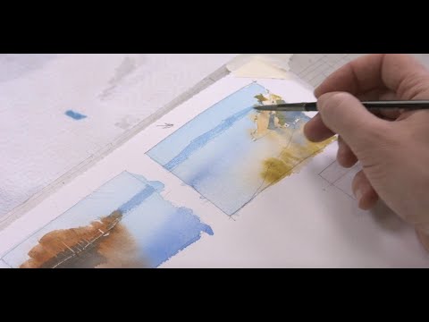 Разбор ошибок при изображении воды акварелью. Запись прямого эфира (вертикальное видео).