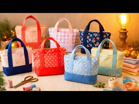 Aesthetic Handmade Fabric Bags | Colorful & Patterned Sewing Inspiration