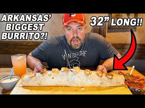 Las Fresas’ 8lb "Monster" 32-Inch Burrito Challenge Is the BIGGEST in Arkansas!!