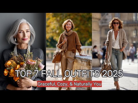 🍂 Top 7 Autumn Outfits for Everyday | Fall Fashion Trends 2025 | Natural Fashion for Women Over 60+