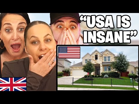 British Family Reacts to An American House Tour!