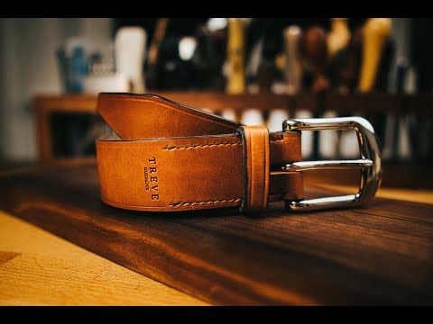 How To Make A Leather Belt By Hand - Build Along - Make Your Own Leather Belt