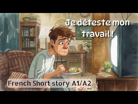 I hate my office job 😕 | Easy French Short Story for Listening Practice (A1/A2)📚