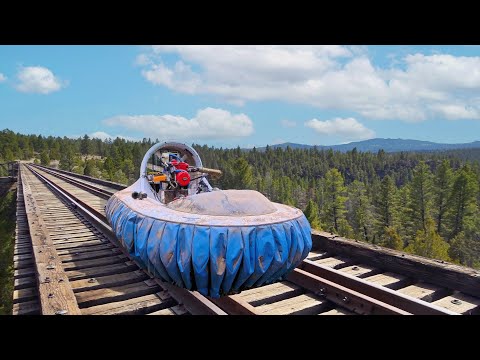 I Built a HOVERCRAFT Rail Car To Explore Abandoned Railroads