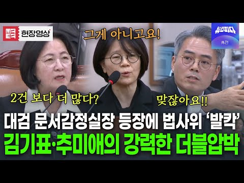 윤영미 대검 문서감정실장 등장에 발칵 뒤집힌 법사위장..! 김기표와 추미애의 집중공략