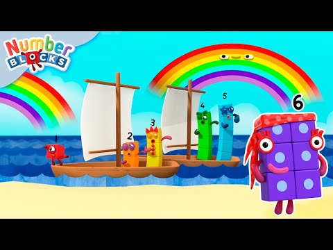 🌈 Rainbow Pirates - Sail the Seven Seas with Seven | 12345 - Learn to Count for Kids | Numberblocks
