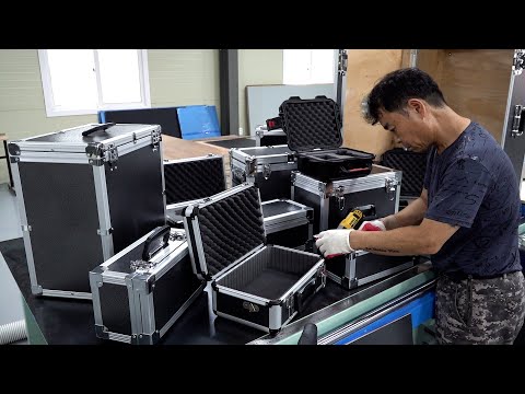 Process of making aluminum hard case. Korean best storage carrying case manufacturing factory