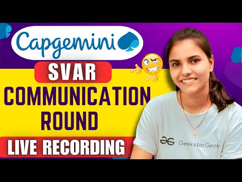 Capgemini SVAR Communication Round | Live Questions Recording #capgemini_svar_communication_round