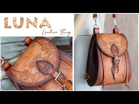 How to Make a 2 in 1 Leather Bag | LUNA bag PDF Pattern