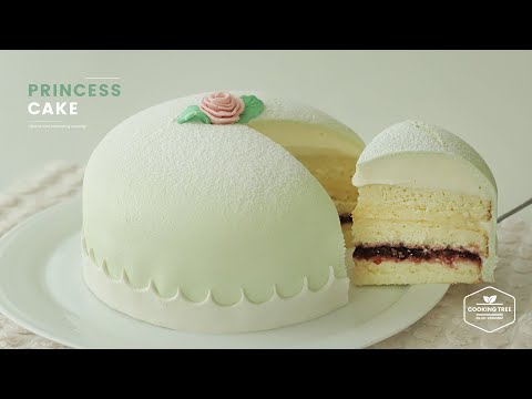 Making Princess Cake 💖: Swedish Princess Cake Recipe: プ リ ン セ ス ケ ー キ | Cooking tree