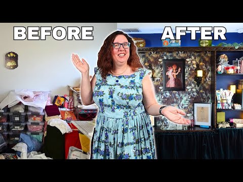 I Built a Dark Academia Bookcase (to store my fabric)