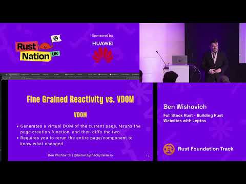 Ben Wishovich - Full Stack Rust - Building Rust Websites with Leptos