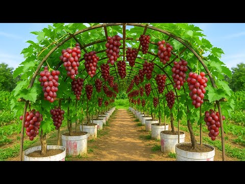 You Will Never Regret Growing Grapes This Way, The Fruit Is Plentiful and Sweet.