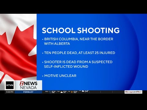 Shootings at school and home in northeastern British Columbia leave 10 dead including shooter