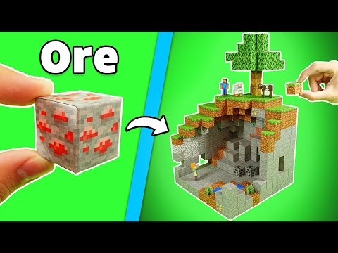 I Made A Minecraft CAVE With MAGNETIC Blocks...